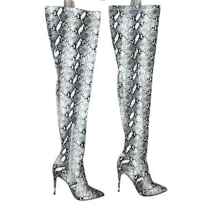 Steve Madden Snakeskin Over-the-Knee Boots